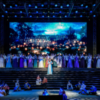 Opereta Veselá vdova DJKT Plzeň Lochotínský Amfiteátr