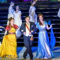 Opereta Veselá vdova DJKT Plzeň Lochotínský Amfiteátr