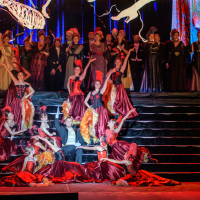 Opereta Veselá vdova DJKT Plzeň Lochotínský Amfiteátr